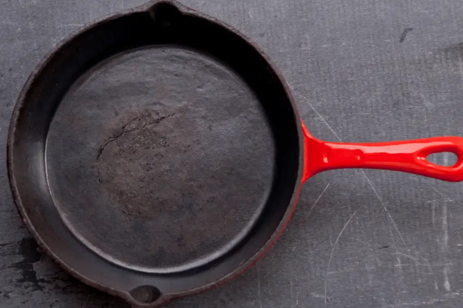 partially ruined cast iron skillet